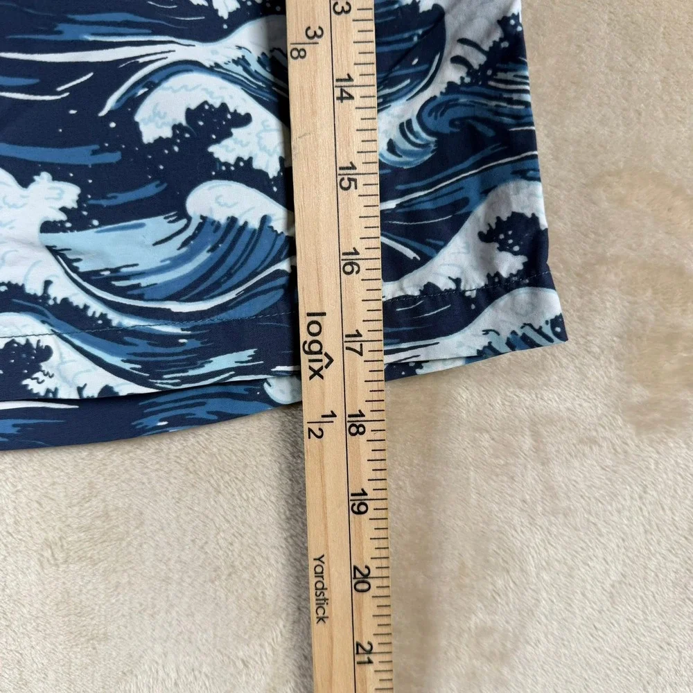 Lacoste‎ Boys Blue Wave Print Swim Trunks Board Shorts Size 12 152cm
